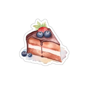 Adesivi per torte, adesivi per torte ad acquerello, adesivi per dessert, regali per buongustai, adesivi per dolci, adesivi per regali di compleanno, adesivi carini