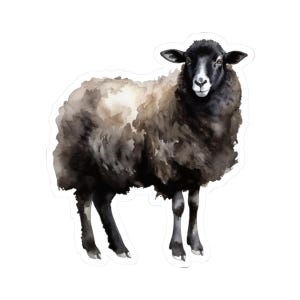 Black Sheep Sticker, Cute Animal Sticker, Farm Animal Decal, Vinyl Sticker, Waterproof Sticker for Laptop, Water Bottle, Gifts