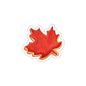Autumn Leaf Sticker, Fall Decor, Watercolor Art Decal, Cute Laptop Sticker, Teacher Gift, Thanksgiving Sticker