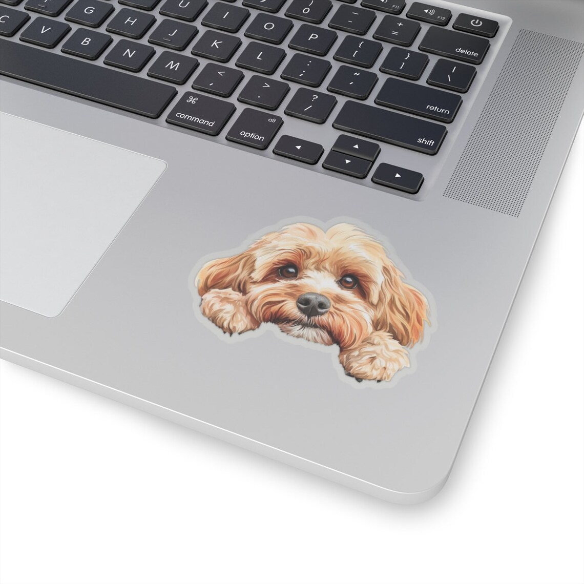 Cockapoo Sticker, Peeking Dog Waterproof Vinyl Sticker for Laptop Water ...