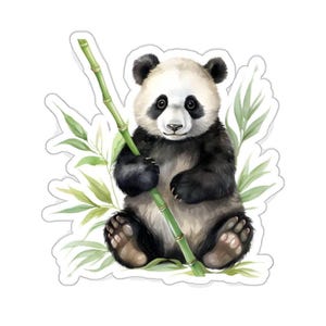 Panda Stickers, Cute Panda Bear Decals, Animal Stickers, Gift for Her, Panda Lover