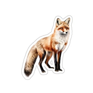 Fox Vinyl Sticker, Waterproof Fox Decal, Cute Fox Laptop Sticker, Animal Water Bottle Sticker, Fox Illustration Sticker Gift