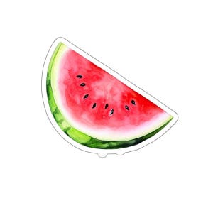 Watermelon slice vinyl sticker, glossy and waterproof, eco friendly ink decal, perfect laptop or water bottle sticker