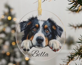 カスタム水彩鶏のオーナメント、クリスマスの装飾、農家の