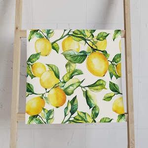 Lemon Hand Towel, Watercolor Fruit Towel, Citrus Decor, Kitchen Towel Gift, Housewarming Gift, Bright Bathroom Towel, Summer Kitchen Decor