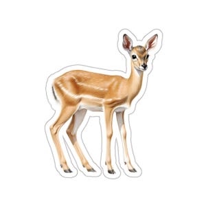 Deer Sticker, Fawn Sticker, Cute Animal Stickers, Gift for Deer Lover, Vinyl Stickers, Waterproof Stickers, Laptop Stickers