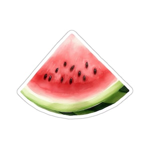 Watermelon Sticker, Summer Sticker, Foodie Gift, Cute Fruit Stickers, Vinyl Stickers, Laptop Decal, Water Bottle Sticker, Planner Stickers