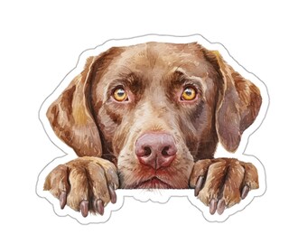 Chesapeake Bay Retriever-klistermärke, kikarhund vattentät vinylklistermärke för laptop vattenflaska telefon vägg bilfönsterdekal present