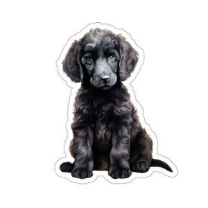 Standard Poodle Puppy Sticker, Cute Dog Waterproof Vinyl Sticker For Laptop Water Bottle Phone Wall Car Window Decal Kawaii Pet Gift