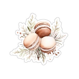 Macaron Stickers, Baking Stickers, Foodie Sticker, Watercolor Sticker, Aesthetic Stickers, Laptop Stickers, Gift for Bakers