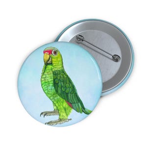 Parrot Pin Button, Bird Lover Gift, Cute Animal Accessory, Colorful Parrot Badge, Fun Parrot Pin, Nature Enthusiast Pin, Parrot Art