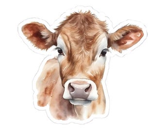 Süßer Kuh Aufkleber Aquarell Kuh Aufkleber Vinyl Aufkleber Laptop Aufkleber Bauernhof Tier Aufkleber Kuh Liebhaber Geschenk 2 3 4 6 Zoll