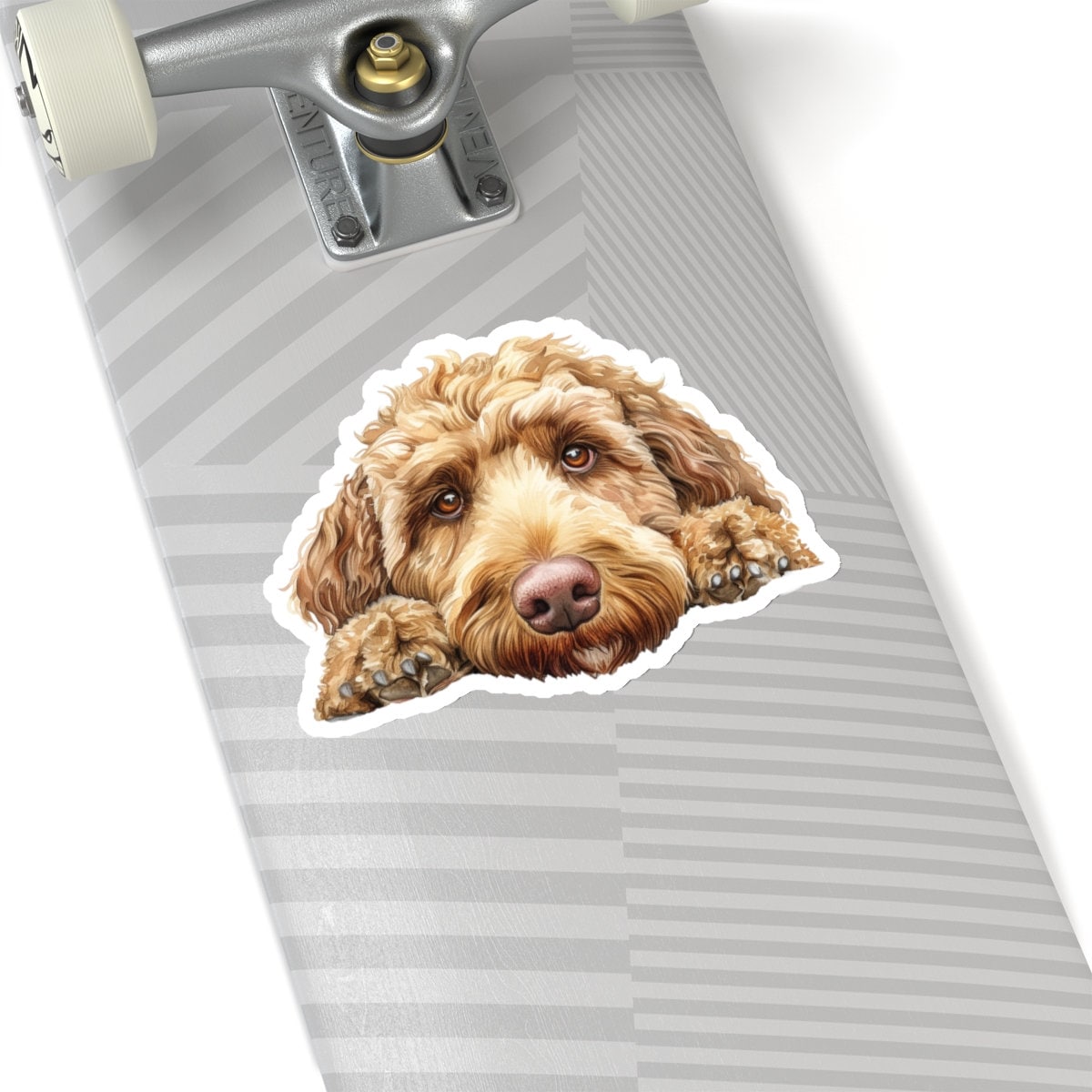 Labradoodle Sticker, Peeking Dog Waterproof Vinyl Sticker for Laptop ...