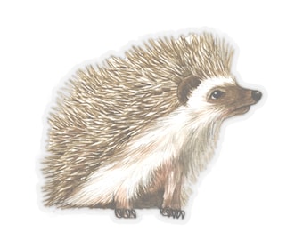 Leuke aquarel egel sticker, bos bos dier waterdicht vinyl sticker voor laptop waterfles planner raam muur decor cadeau