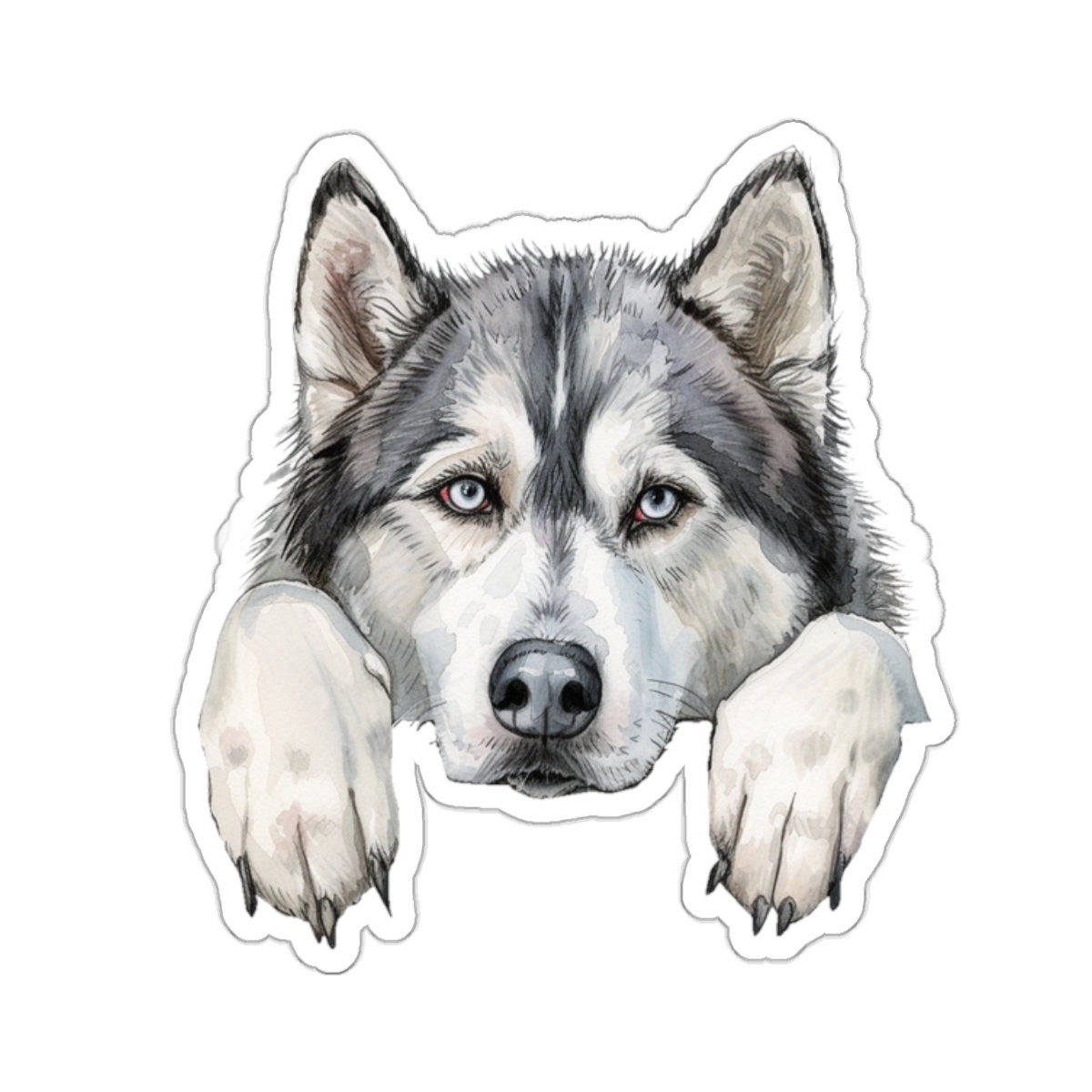 Autocollant Vinyle Découpé Motif Chien Alaska Malamute - Marque IYVM - Neuf