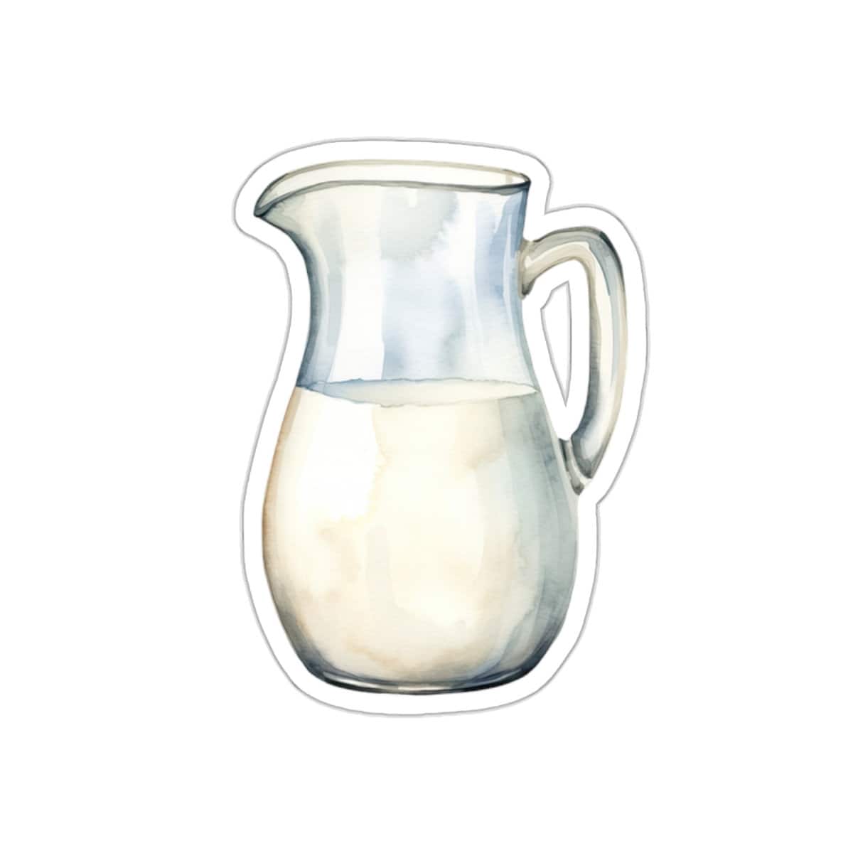 Rustic Milk Jug Sticker - Watercolor Farmhouse Vinyl Decal, Vintage ...