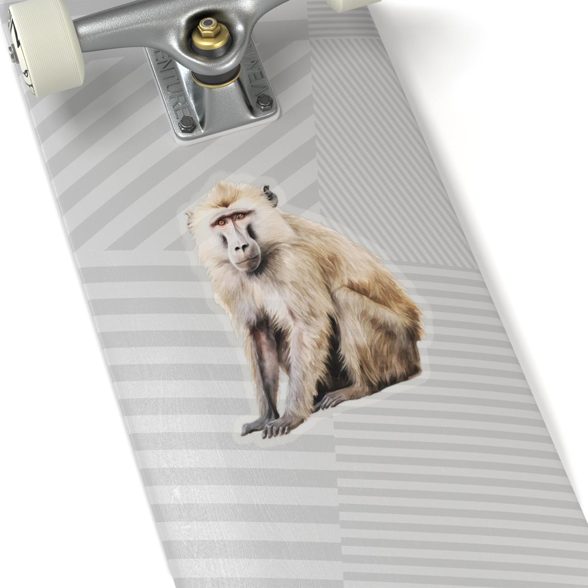 Realistic Baboon Sticker, Animal Wildlife Vinyl Decal, Cute Monkey ...