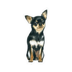 Cute Chihuahua Dog Sticker, Glossy Vinyl, Waterproof Decal for Laptops, Water Bottles, Journals, Perfect Gift for Dog Lovers