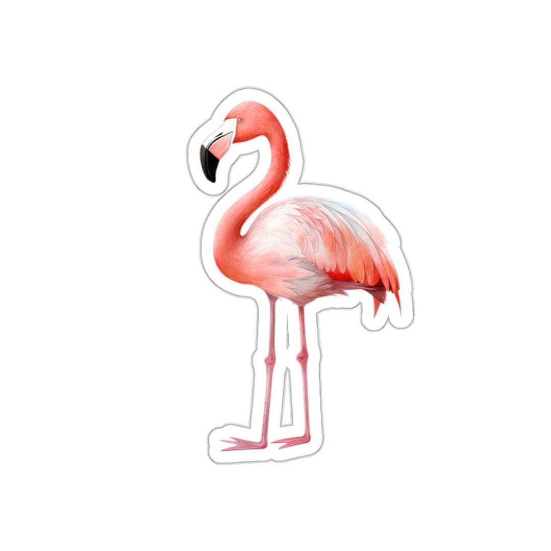 Flamingo Vinyl Sticker, Cute Flamingo Decal, Waterproof Laptop Sticker ...