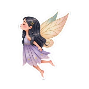 Cute Fairy Stickers, Watercolor Art, Best Friend Gift, Laptop Decal, Fairycore Decor, Gifts for Girls, Planner Sticker, Magical Stickers