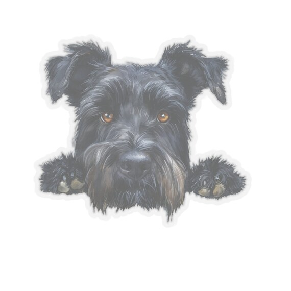 Kerry Blue Terrier Sticker, Peeking Dog Waterproof Vinyl Sticker