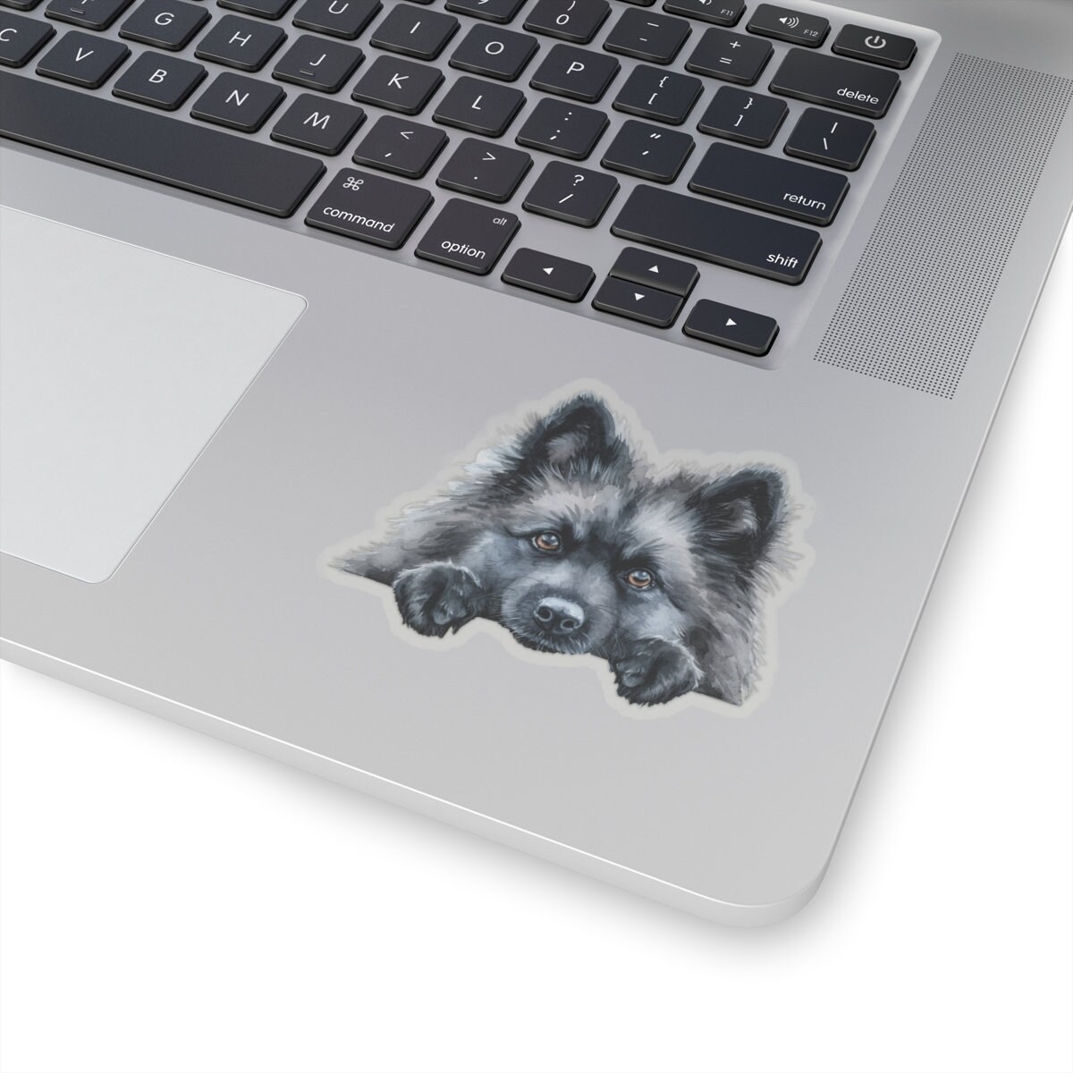 6502 Sticker Keeshond Sticker, Peeking Dog Waterproof Vinyl Sticker for Laptop Water ...
