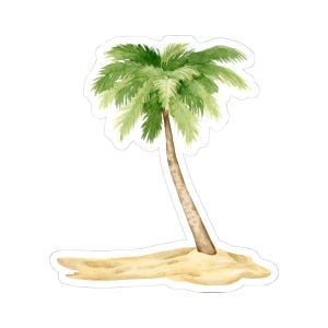 Palm Tree Sticker, Tropical Stickers, Summer Decal, Beach Vacation Sticker, Best Friend Gift