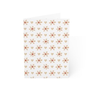 Cartões de felicitações com flores fofas, pacote com 10 ou cartão dobrado individualmente com envelope, interior em branco, conjunto de papelaria para presente com cartão postal floral em aquarela