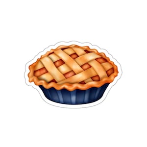 Apple Pie Stickers, Foodie Stickers, Cute Pie Stickers, Baker Gift, Fall Decor, Laptop Stickers, Waterproof Stickers, Thanksgiving Gift
