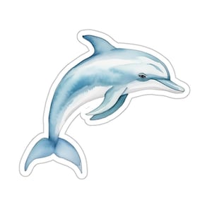 Aquarell Delphin-Aufkleber, Ozean-Tierkunst, Meeresleben-Geschenke, niedliche Aufkleber, Delfin-Liebhaber-Geschenke, Aufkleber