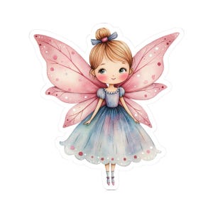 Cute Fairy Stickers, Watercolor Stickers, Laptop Stickers, Magical Girl Gift, Fairycore Stickers, Girl Stickers, Planner Stickers