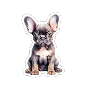 Französische Bulldogge Welpen Aufkleber, Süßer Hund Wasserdicht Vinyl Aufkleber Für Laptop Wasserflasche Telefon Wand Auto Fenster Aufkleber Kawaii Haustier Geschenk