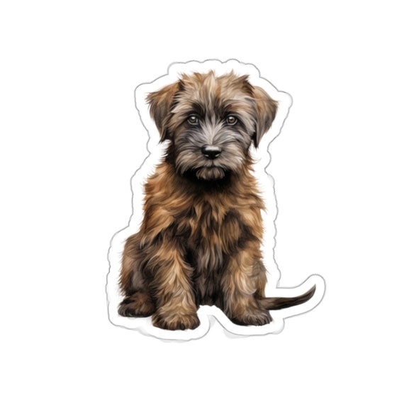 Briard Puppy Sticker, Cute Dog Waterproof Vinyl Sticker for Laptop