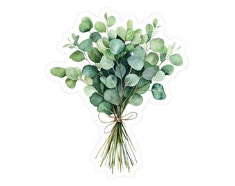 Groene eucalyptussticker, schattige laptopsticker, waterdichte vinylsticker, milieuvriendelijk, waterflessticker, perfect cadeau voor vrienden