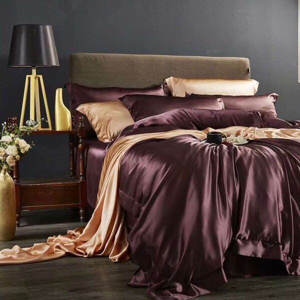 Silk Bed Covers Etsy