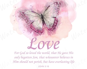 Women’s Christian Faith Butterfly Bible Verse - Blessed – Jeremiah 17:7 ...