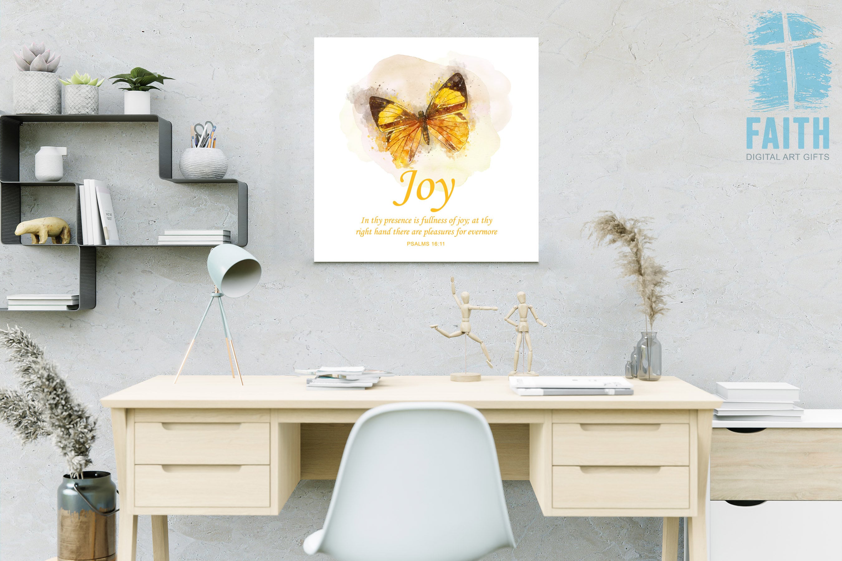 Women’s Christian Faith Butterfly Bible Verse - Joy – Psalms 16:11 ...