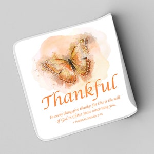 Women’s Christian Faith Butterfly Bible Verse - Thankful – 1 ...
