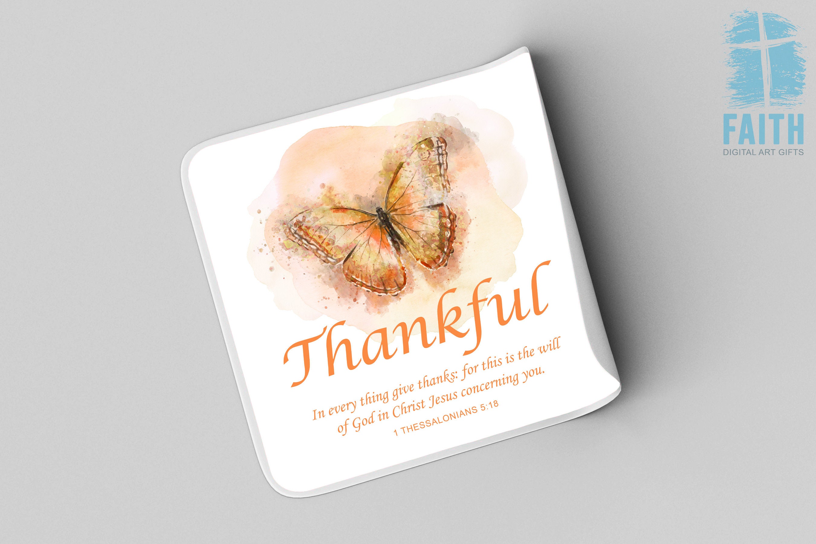 Women’s Christian Faith Butterfly Bible Verse - Thankful – 1 ...