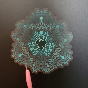 Aqua Brain Entity Transparent Sticker