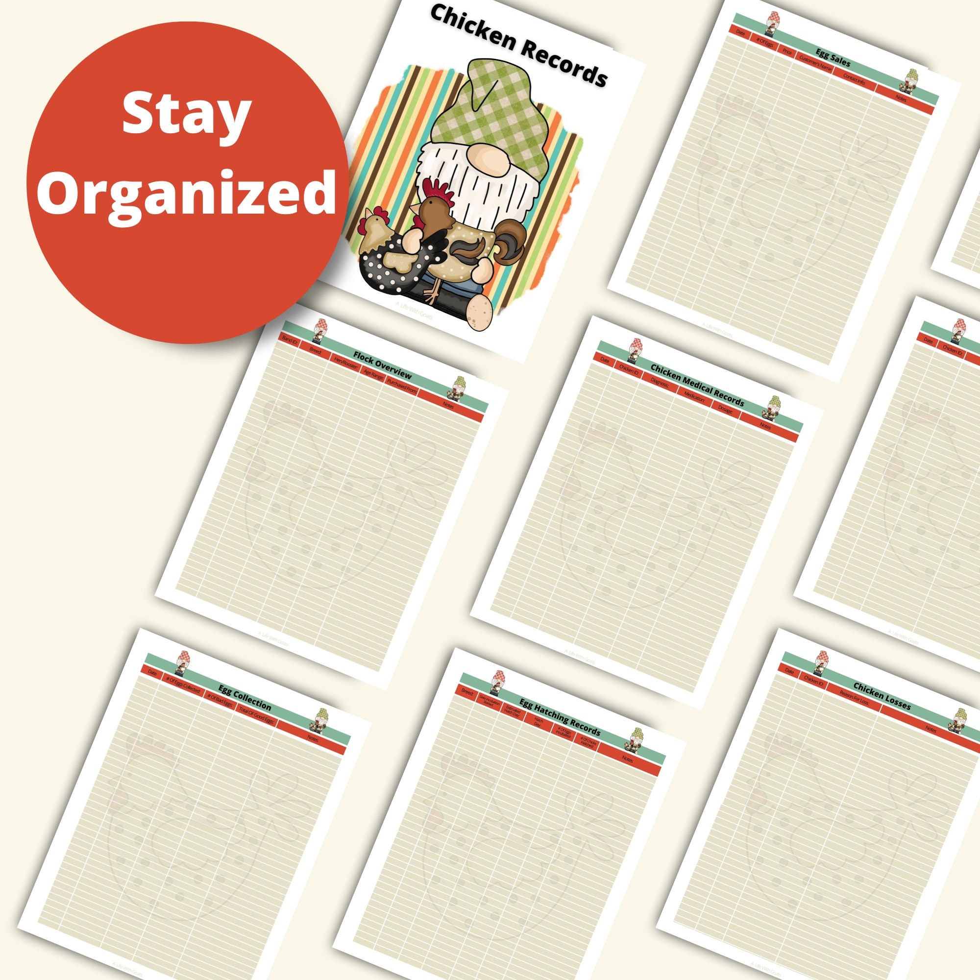 Chicken Races Pdf Printable Chicken Records Book | Instant Download | 8.5x11 Pdf|backyard ...