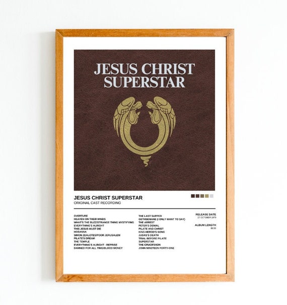 JESUS CHRIST SUPERSTAR Original Cast Recording Poster Print - Etsy