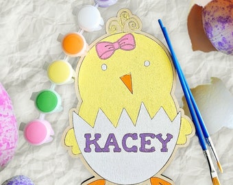 Easter Paint Kit DIY Craft| Easter Basket Stuffers for Girls and Boys | Paint Kit Personalization | Custom Name Paint Kit | Baby Chick