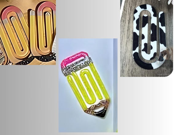 Gothic, Jumbo Paperclip, custom paperclip, Bookmark, Book Lover, Teacher Appreciation Gift, Book Mark for Planners, Cute Desk Accessories