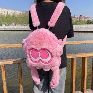 Splatoon Plush Bag - Splatoon Style  Plush | Splatoon 3 Inkling Plush Toy can be worn on one shoulder, crossbody or as a backpack