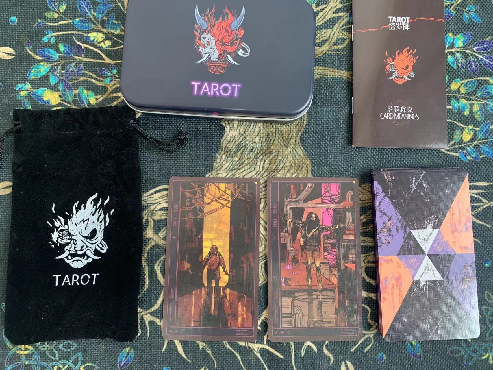 Cyberpunk Tarot Cards 22 Oracle Cards Cyberpunk 2077 Etsy