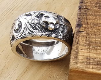 Authentic Gucci Tiger Head Ring – Sterling Silver 925 – Gucci