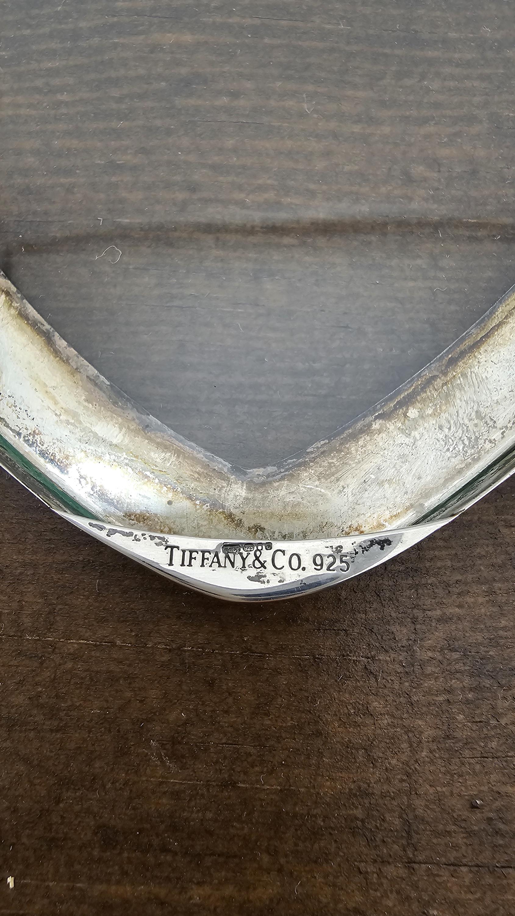 Tiffany & Co Sterling Silver Heart Photo Frame 925 Vintage Folding