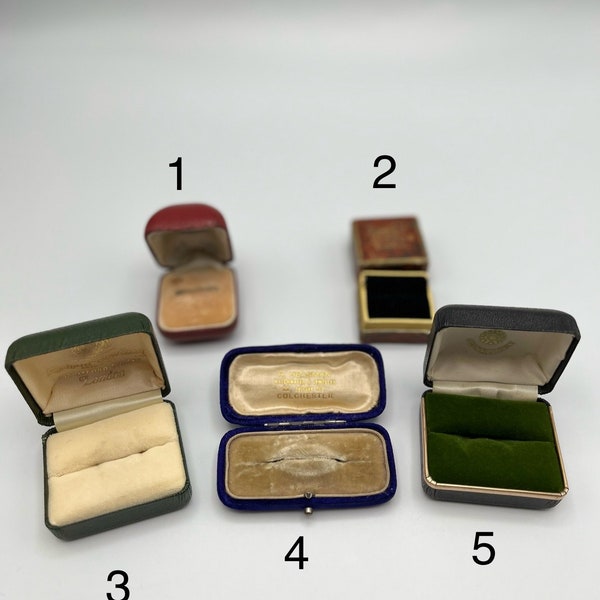 Vintage Jewelry Display Boxes Empty - Selection of Ring Jewelry Display Boxes - Mid/Early  Century Design - Ring Boxes