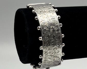 Sterling Silver 925 Taxco Buckle Bracelet | Vintage Mexican Silver
